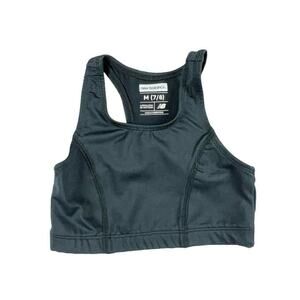 New Balance Black Sports Bra 7/8 Medium Girl's
